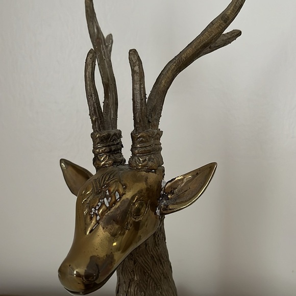 Sigma Taste Seller Deer Gazelle Statue Figure Brass - Picture 5 of 11